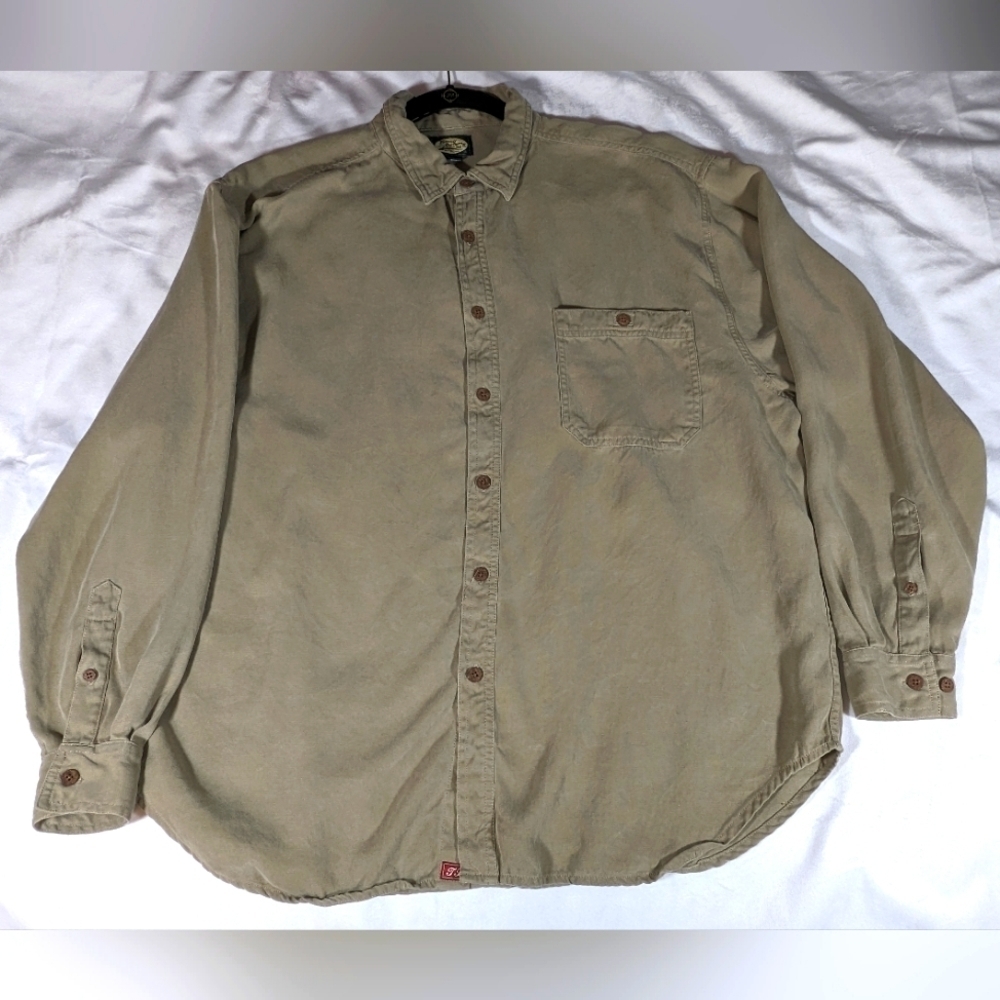 Tommy Bahama Casual Button Down 100% Tencel Shirt Size XL